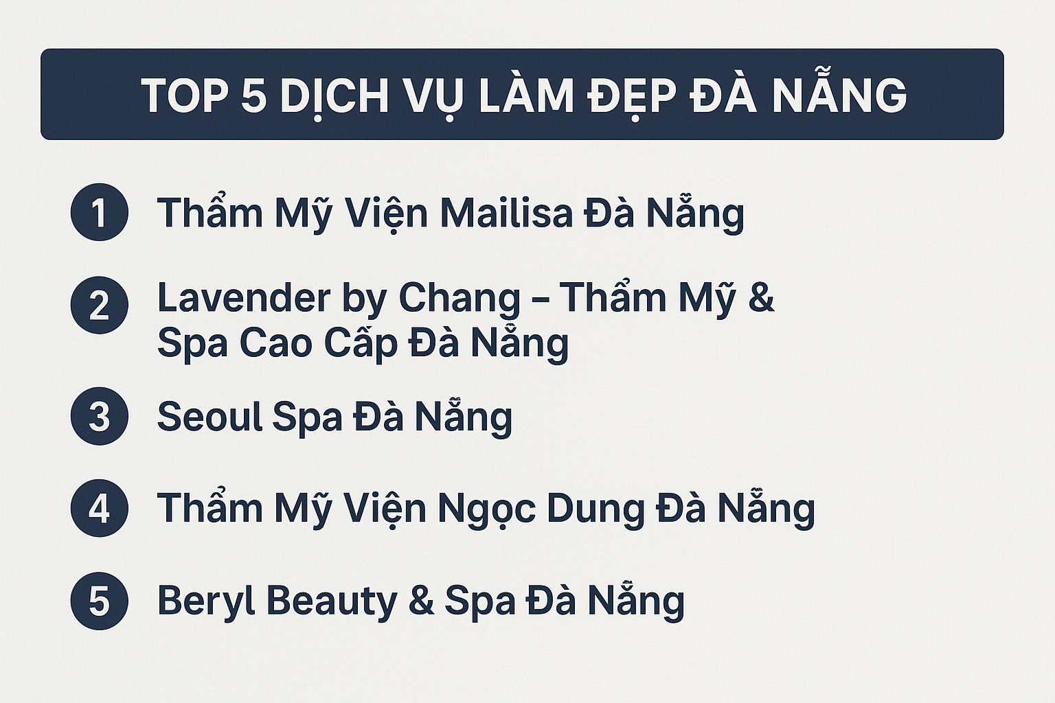 Top 5 dịch vụ làm đẹp Đà Nẵng bạn không thể bỏ qua