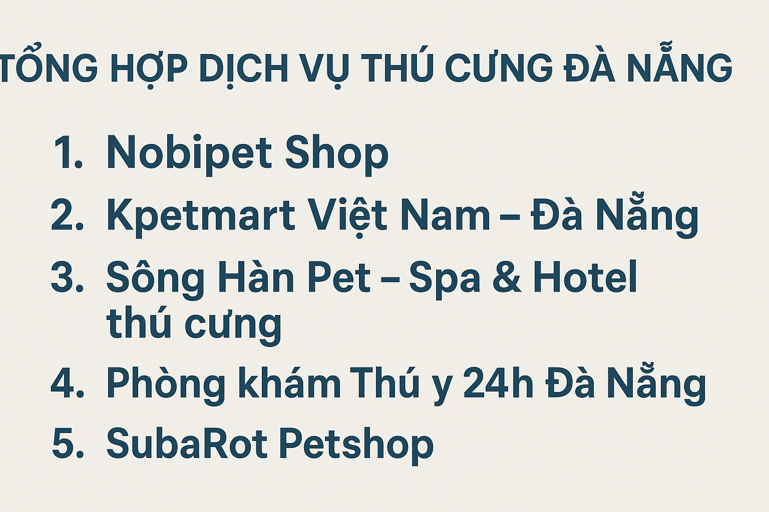 Top 5 dịch vụ thú cưng Đà Nẵng đáng tin cậy cho pet yêu của bạn